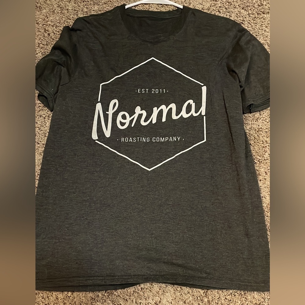 NWOT large “normal roasting company” T-shirt.